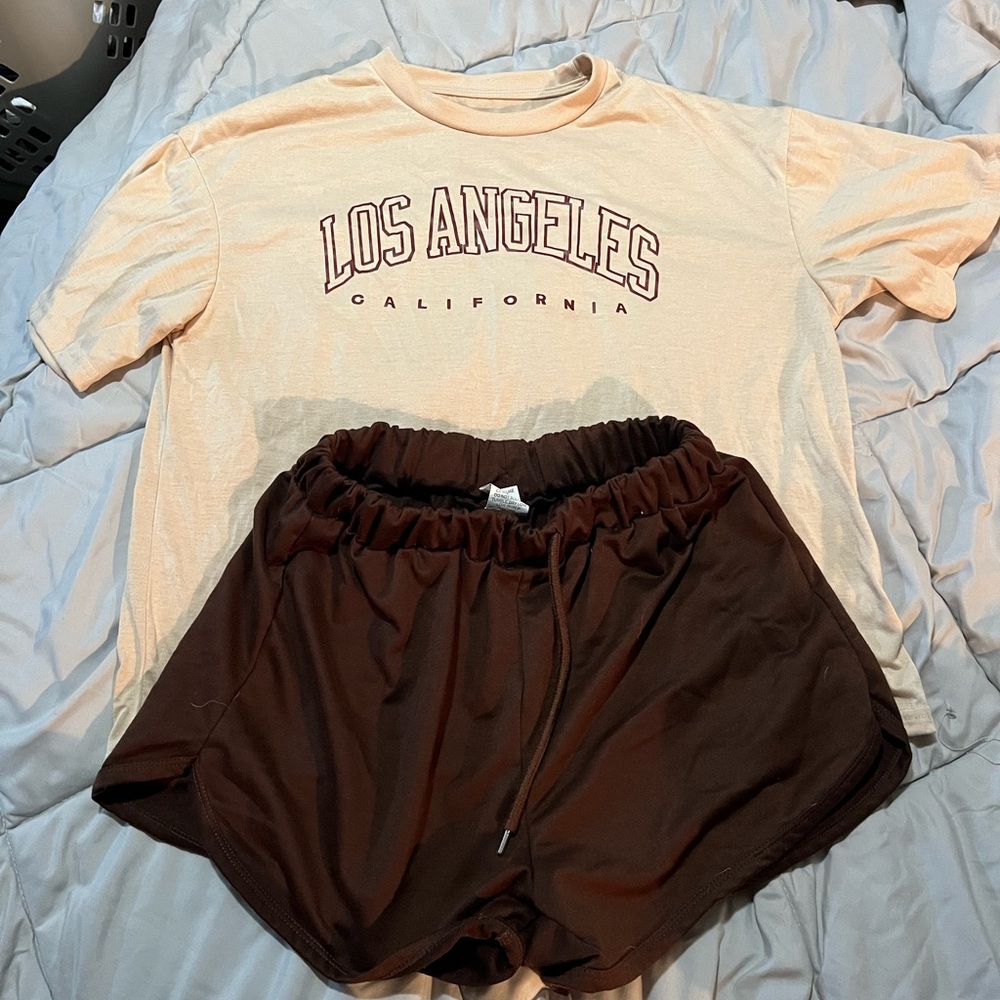 SHEIN Dark Brown Athletic Shorts